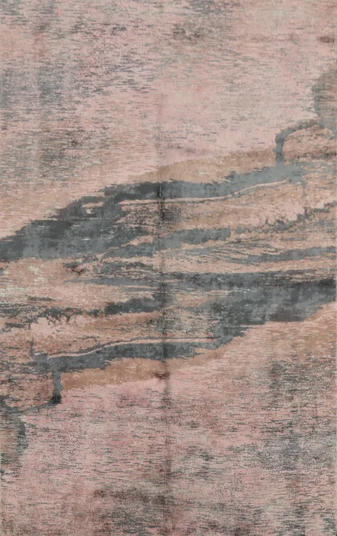 Modern Abstract Handmade Area Rug 6x8 for Sophisticated Living