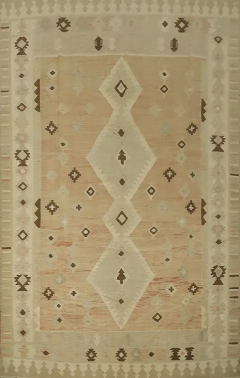 Tribal Wool Kilim Handwoven Area Rug 9x13