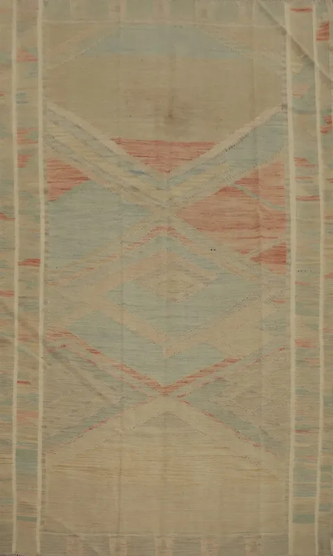 Vegetable Dye Kilim Flat Weave Area Rug 5x8