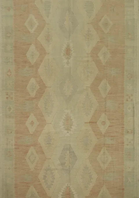 Geometric Kilim Vegetable Dye Area Rug 8x10
