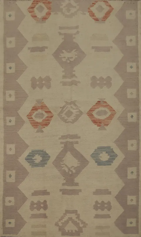 Geometric Kilim Handwoven Rug 4x6