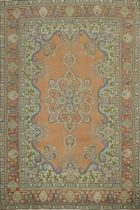 Vintage Wool Tabriz Persian Area Rug 8x11