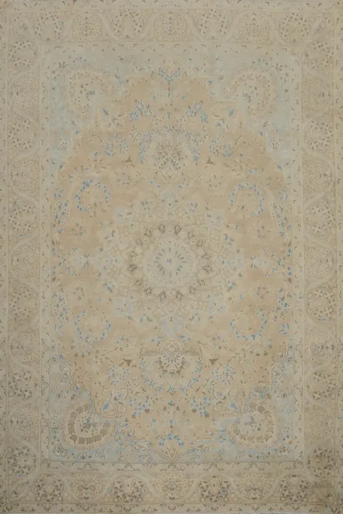 Vegetable Dye Floral Tabriz Persian Area Rug 8x11