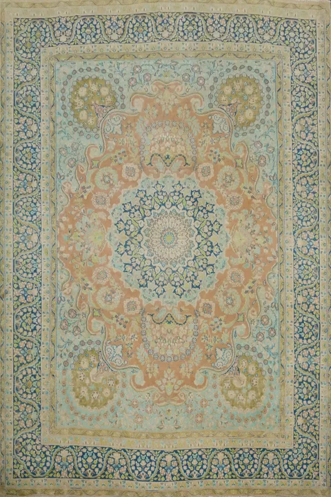 Sophisticated Persian Rug with Earthy Tones and Details 10x13