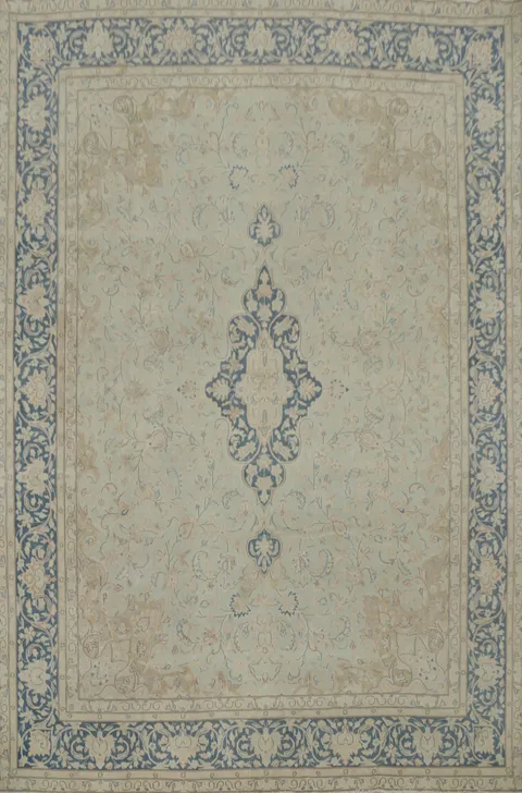 Vegetable Dye Floral Kerman Persian Large Rug 10x13
