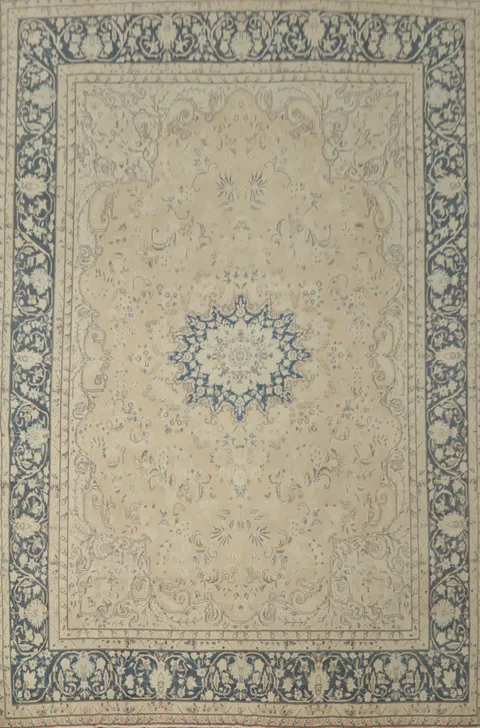 Traditional Kerman Vegetable Dye Persian Large Rug 10x13