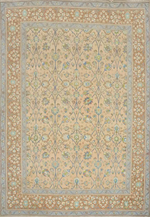 Handmade Floral Tabriz Persian Area Rug 10x13