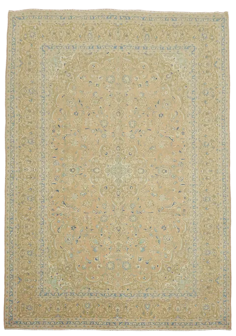 Traditional Floral Kashan Persian Large Rug 10x14