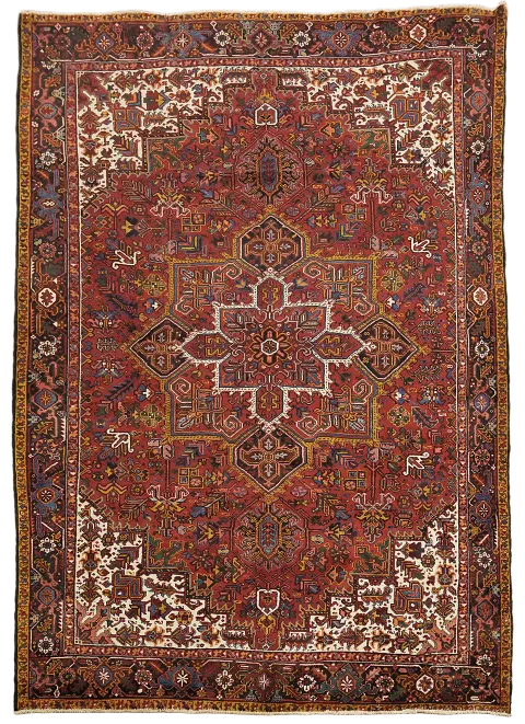 Vegetable Dye Wool Heriz Persian Area Rug 10x13