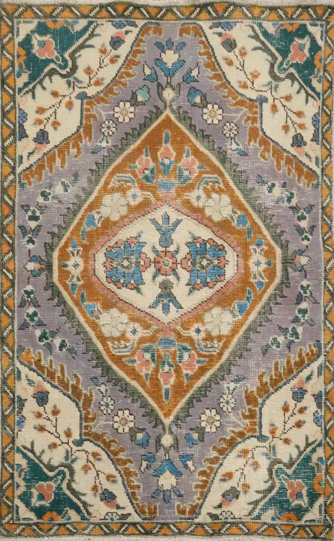 Distressed Wool Vintage Tabriz Persian Rug 3x5