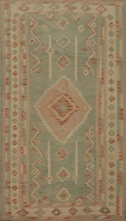 Geometric Kilim Flat Weave Area Rug 5x8