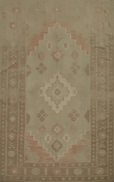 Vegetable Dye Wool Kilim Handwoven Area Rug 9x12