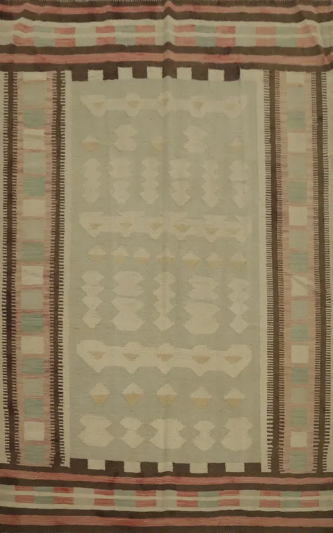Vegetable Dye Wool Kilim Flat Weave Rug 5x7