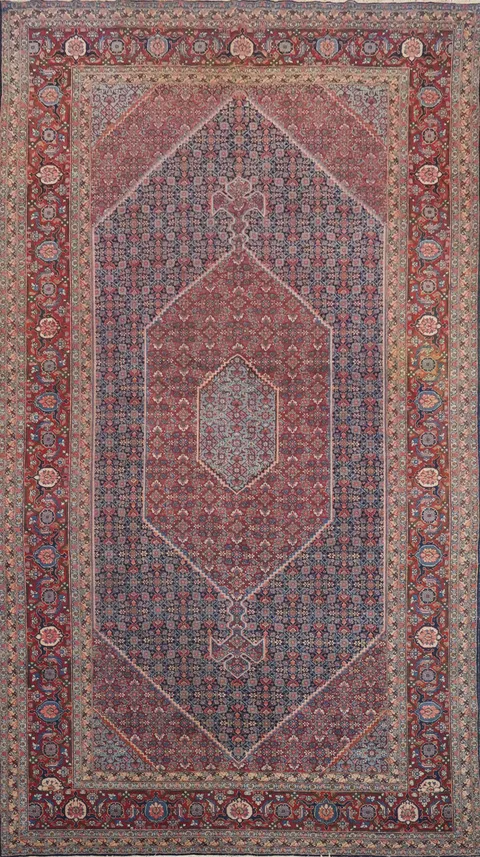 Vegetable Dye Geometric Tabriz Persian Large Rug 9x16