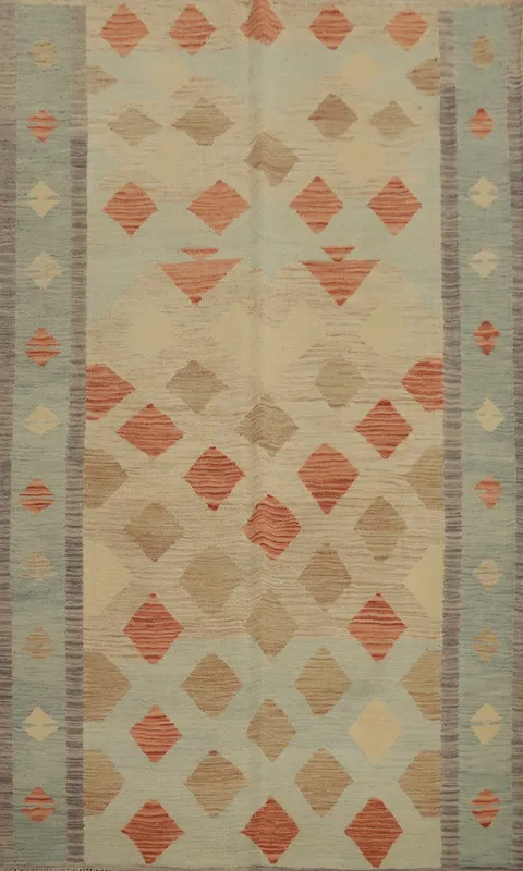 Tribal Wool Kilim Vegetable Dye Rug 5x7