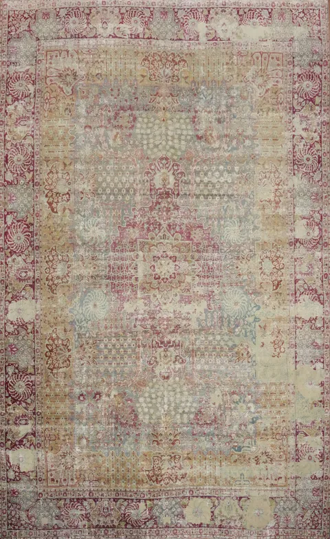 Pre-1900 Antique Kerman Ravar Vegetable Dye Persian Rug 15x20