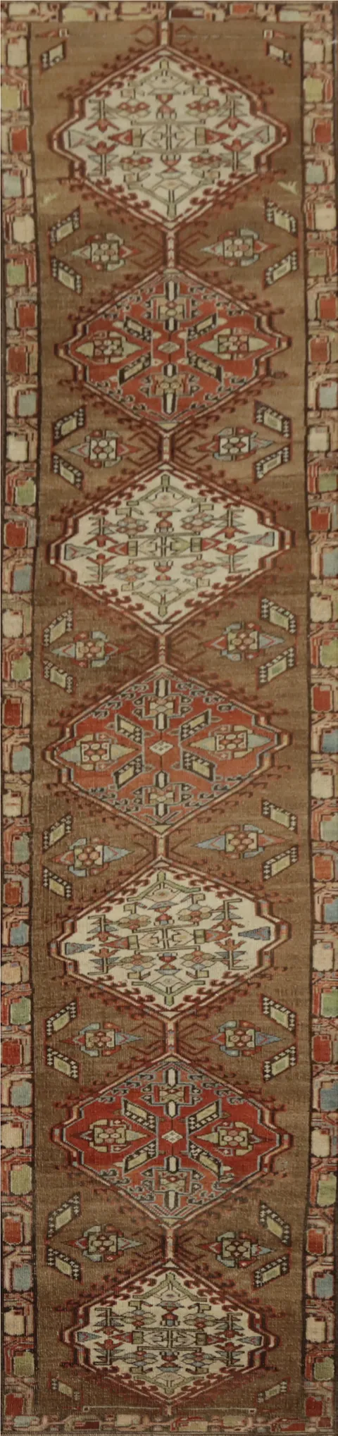Antique Vegetable Dye Sarab Persian Runner Rug 2x14