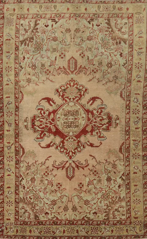 Pre-1900 Antique Malayer Vegetable Dye Persian Rug 4x6