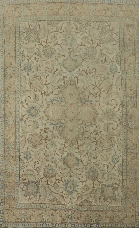 Antique Vegetable Dye Tabriz Persian Area Rug 7x11
