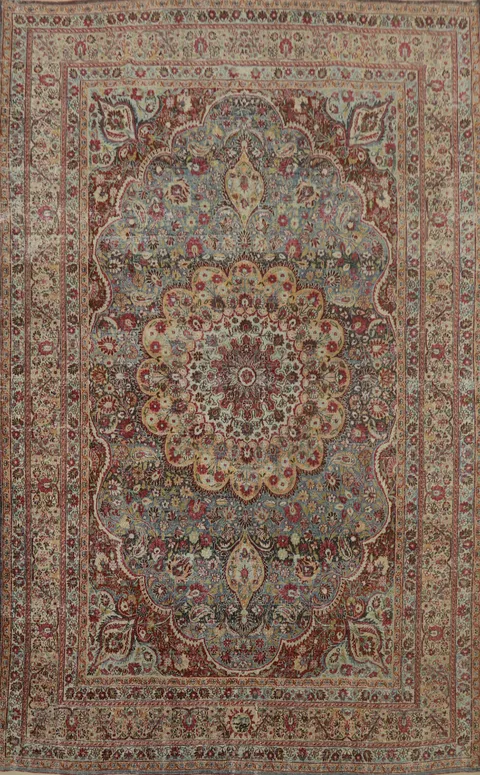 Pre-1900 Vegetable Dye Dorokhsh Persian Area Rug 7x10