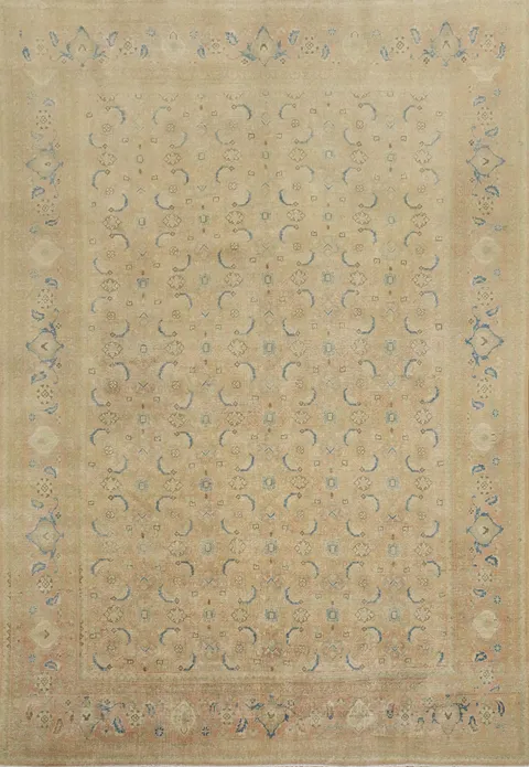Antique Vegetable Dye Tabriz Persian Area Rug 10x13