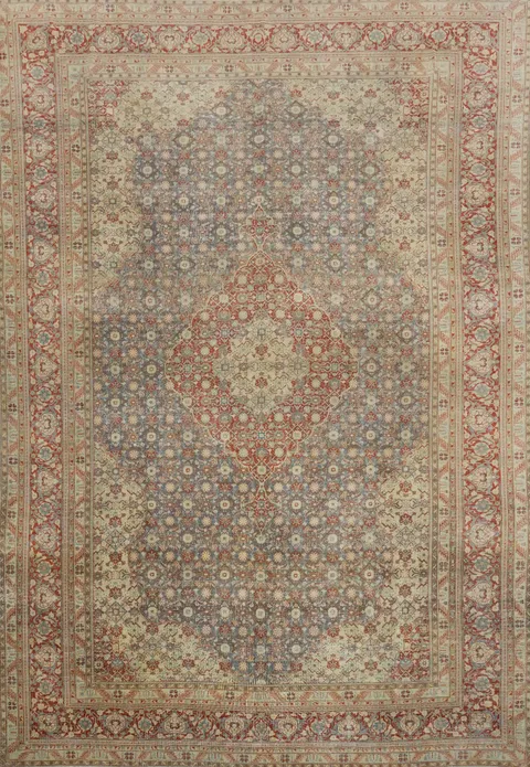 Antique Vegetable Dye Tabriz Persian Area Rug 10x13