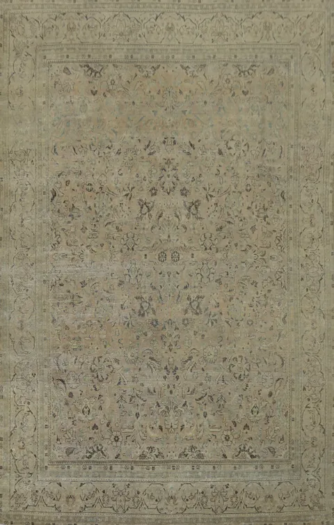 Antique Wool Kashan Persian Area Rug 8x12