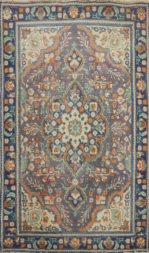 Vintage Floral Tabriz Persian Rug 3x5