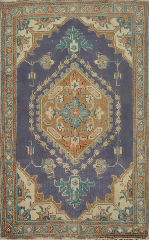 Vintage Wool Tabriz Persian Rug 3x5
