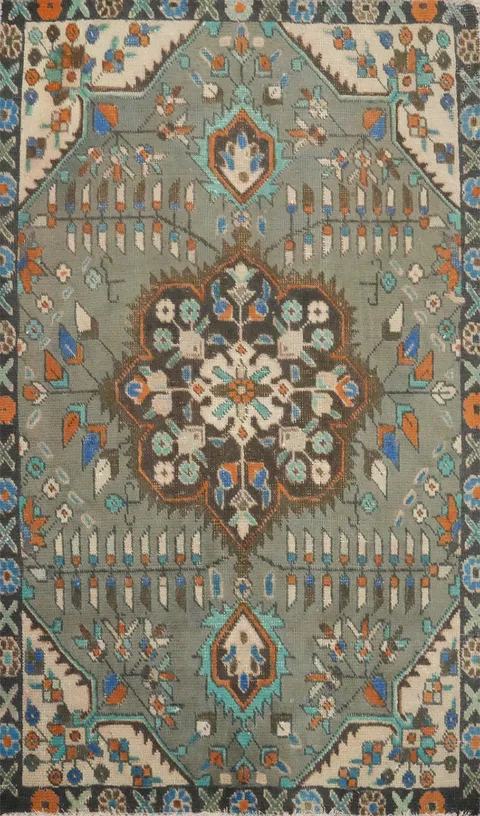 Vintage Wool Handmade Tabriz Persian Rug 3x5