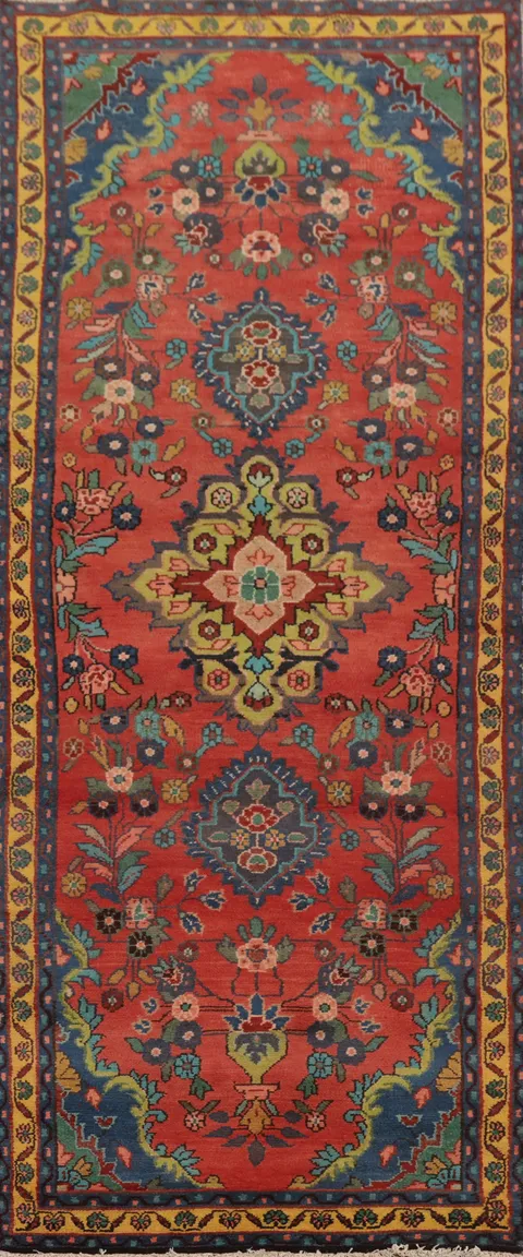 Handmade Floral Tabriz Persian Runner Rug 3x9