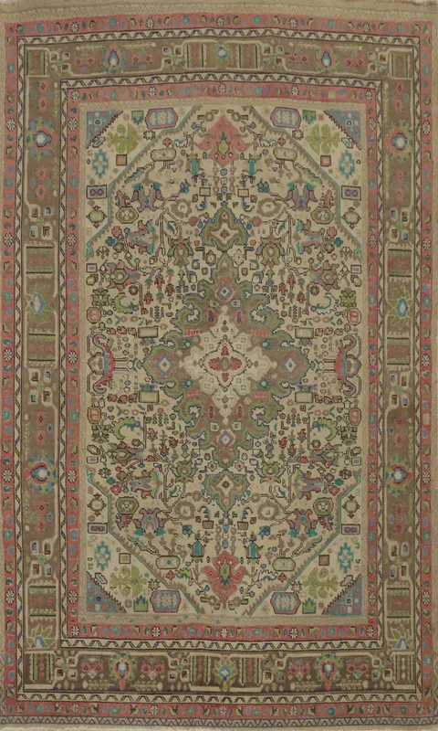 Traditional Wool Tabriz Persian Area Rug 6x10