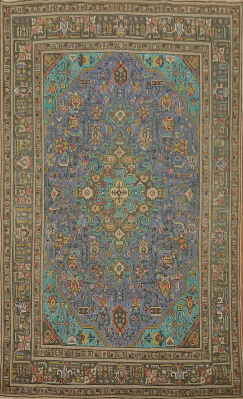 Geometric Tabriz Persian Area Rug 7x10