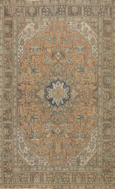 Traditional Wool Tabriz Persian Area Rug 6x9
