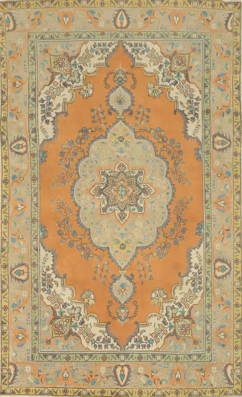 Traditional Wool Tabriz Persian Area Rug 6x10