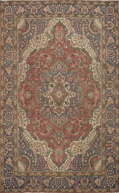 Traditional Wool Tabriz Persian Area Rug 7x10