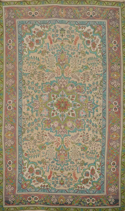 Vintage Wool Tabriz Persian Area Rug 6x10