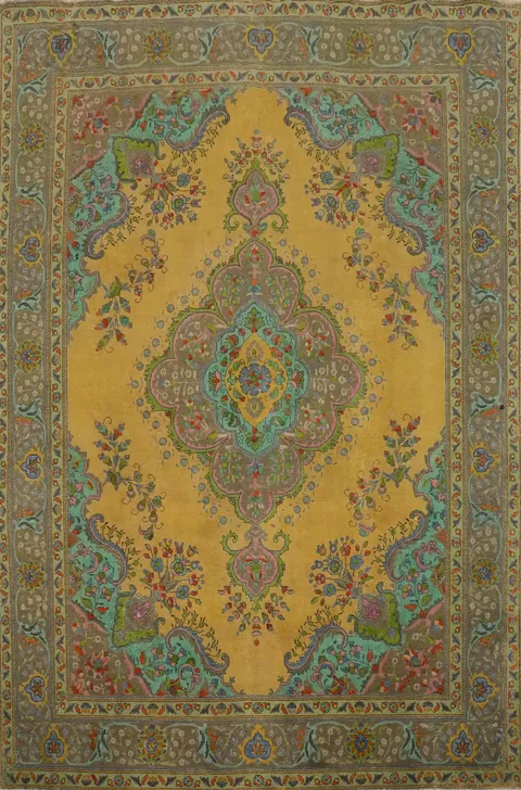 Traditional Wool Tabriz Persian Area Rug 9x12