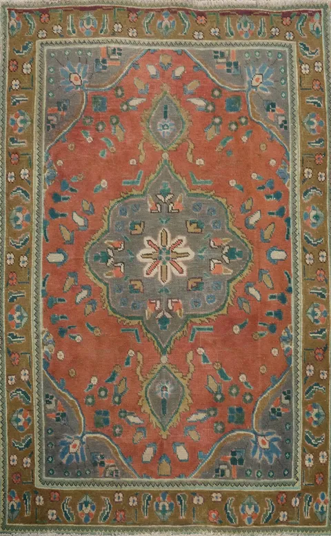 Traditional Wool Tabriz Persian Rug 3x5