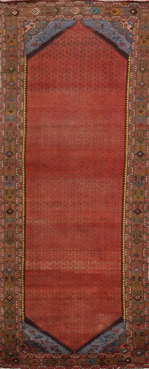 Vintage Wool Botemir Persian Runner Rug 4x10