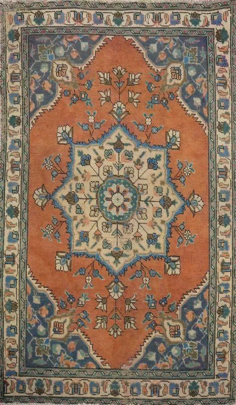 Traditional Wool Medallion Tabriz Persian Rug 3x5
