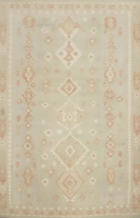 Vegetable Dye Wool Kilim Handwoven Area Rug 10x13