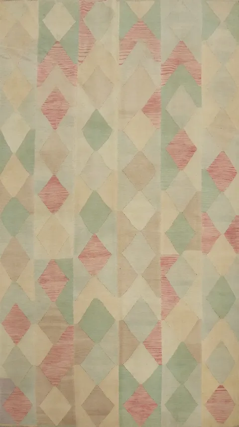 Vegetable Dye Wool Kilim Flat Weave Area Rug 6x10