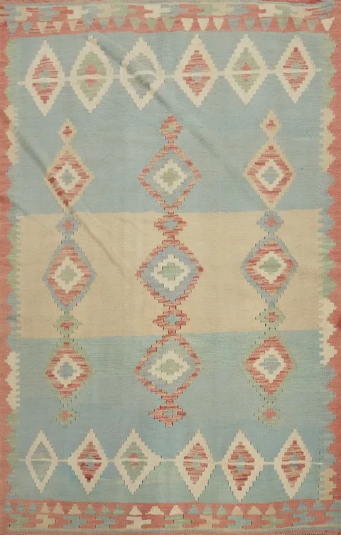 Geometric Kilim Flat Weave Rug 5x7
