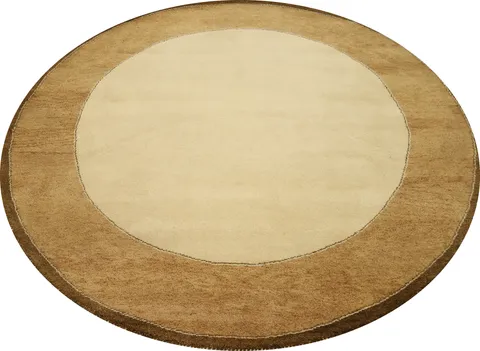 Luxurious Two-Tone Round Gabbeh Rug 8x8 for a Stylish Living Space