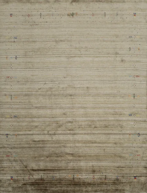 Versatile Gabbeh Area Rug 9x9 with Subtly Elegant Embellishments