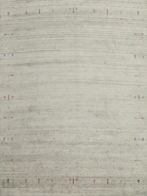 Elegant Gabbeh Area Rug 10x10 with Subtle Colorful Accents