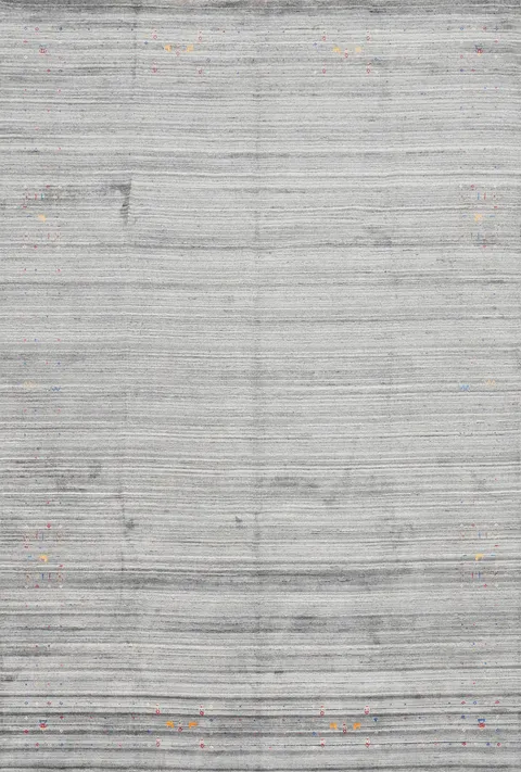 Refined Gray Handmade Gabbeh Area Rug 9x12