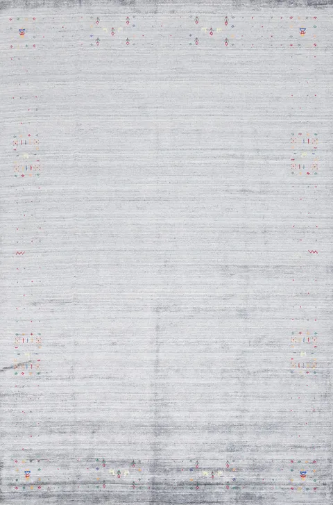 Gray & Blue Gabbeh Handmade Large Rug 9x12