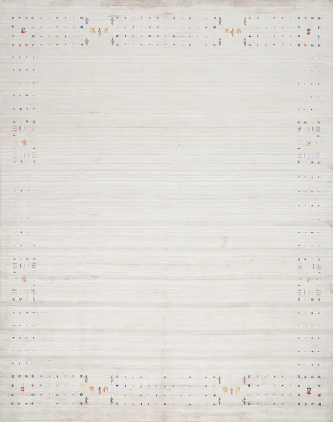 Minimalist Elegance Gabbeh Area Rug 10x10 with Subtle Patterns